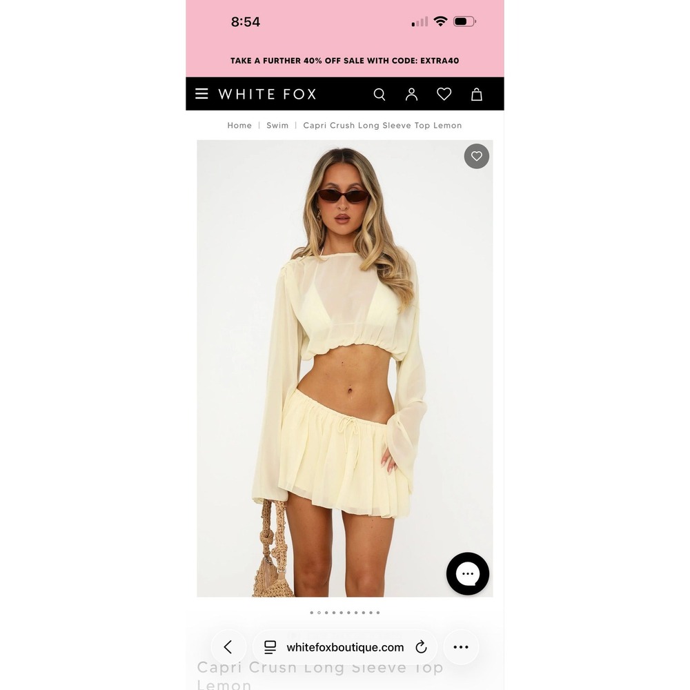 White Fox Capri Long Sleeve Top